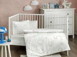 Taç Ranforce Dört Mevsim 100 x 150 cm Bebek Çocuk Tek Kişilik Nevresim Takımı Çok Renkli