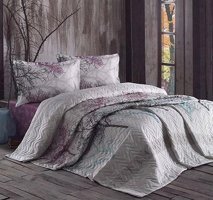 Clasy Ranforce Dört Mevsim 180 x 230 cm Doğa Tek Kişilik Nevresim Takımı Lila