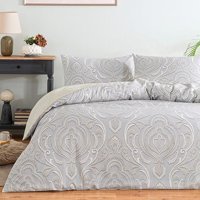 Özdilek Pamuk Polyester Kışlık 160 x 220 cm Desenli Tek Kişilik Nevresim Takımı Gri