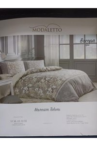 Özdilek Pamuk Polyester Kışlık 160 x 220 cm Çiçekli Tek Kişilik Nevresim Takımı Gri