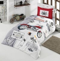 Clasy Ranforce Kışlık 160 x 220 cm Araba Tek Kişilik Nevresim Takımı Çok Renkli