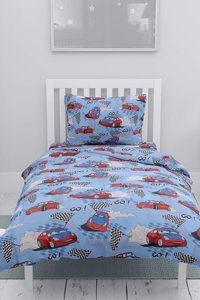 Favora Pamuk Kışlık 160 x 240 cm Lastikli Araba Tek Kişilik Nevresim Takımı Mavi