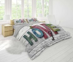 Asel Evim Pamuk Dört Mevsim 200 x 220 cm 3D Çift Kişilik Nevresim Takımı Gri