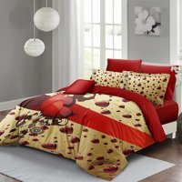 Mono Home Pamuk Saten Dört Mevsim 200 x 220 cm 3D Çift Kişilik Nevresim Takımı Kırmızı