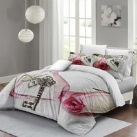 Mono Home Pamuk Saten Dört Mevsim 200 x 220 cm 3D Çift Kişilik Nevresim Takımı Kırık Beyaz