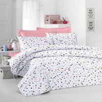 Komfort Home Ranforce Dört Mevsim 200 x 220 cm Kareli Çift Kişilik Nevresim Takımı Çok Renkli