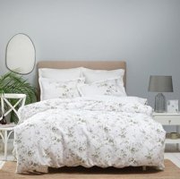 Karaca Home Pamuk Saten Dört Mevsim 200 x 220 cm Çiçekli Çift Kişilik Nevresim Takımı Yeşil