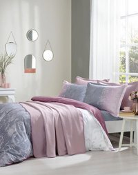 Özdilek Kışlık 200 x 220 cm Yaprak Çift Kişilik Nevresim Takımı Çok Renkli