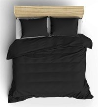 Sedef Home Kışlık 160 x 220 cm Düz Çift Kişilik Nevresim Takımı Siyah