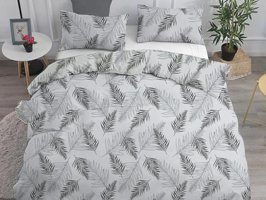 Çeyiz Diyarı Ranforce Dört Mevsim 195 x 220 cm Yaprak Çift Kişilik Nevresim Takımı Gri