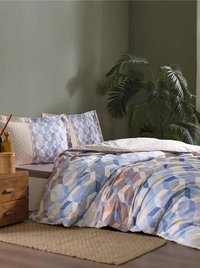 Özdilek Ranforce Kışlık 200 x 220 cm Geometrik Çift Kişilik Nevresim Takımı Kahverengi
