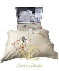 Nevresim Dünyası Pamuk Dört Mevsim 200 x 225 cm Doğa Çift Kişilik Nevresim Takımı Bej
