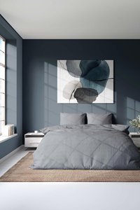 Favora Pamuk Dört Mevsim 200 x 220 cm Düz Çift Kişilik Nevresim Takımı Antrasit