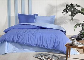 Nevresim Dünyası Ranforce Kışlık 200 x 220 cm Düz Çift Kişilik Nevresim Takımı Mavi Mint