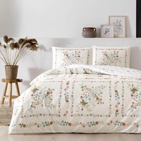 Taç Ranforce Dört Mevsim 200 x 220 cm Genç Çift Kişilik Nevresim Takımı Açık Pembe