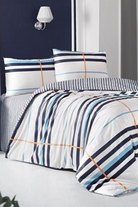 Altınbaşak Pamuk Ranforce Dört Mevsim 200 x 220 cm Modern Çift Kişilik Nevresim Takımı Beyaz