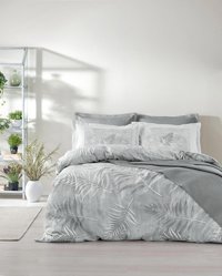 Özdilek Kışlık 200 x 220 cm Yaprak Çift Kişilik Nevresim Takımı Gri