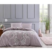 Taç Ranforce Dört Mevsim 200 x 220 cm Lastikli Modern Çift Kişilik Nevresim Takımı Lila
