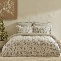 Karaca Home Pamuk Dört Mevsim 200 x 220 cm Çiçekli Çift Kişilik Nevresim Takımı Haki