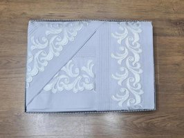 Çeyiz Diyarı Pamuk Dört Mevsim 200 x 225 cm Güpür Çift Kişilik Nevresim Takımı Gri