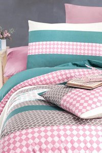Mulberry Kışlık 200 x 220 cm Desenli Çift Kişilik Nevresim Takımı Çok Renkli