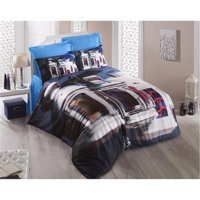 Komfort Home Pamuk Saten Dört Mevsim 160 x 220 cm 3D Çift Kişilik Nevresim Takımı Çok Renkli