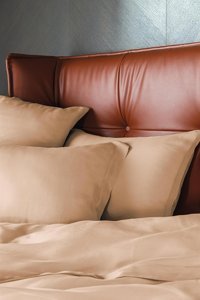 İssimo Home Pamuk Dört Mevsim 200 x 220 cm Düz Çift Kişilik Nevresim Takımı Somon