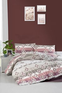Mulberry Pamuk Kışlık 200 x 220 cm Çiçekli Çift Kişilik Nevresim Takımı Çok Renkli