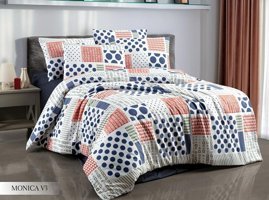 Ete Hometex Ranforce Dört Mevsim 200 x 220 cm Geometrik Çift Kişilik Nevresim Takımı Çok Renkli