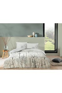 Taç Şakura Bambu Dört Mevsim 200 x 220 cm Lastikli Ağaç Çift Kişilik Nevresim Takımı Mint