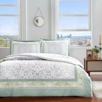 Taç Ranforce Dört Mevsim 200 x 220 cm Çizgili Çift Kişilik Nevresim Takımı Lacivert