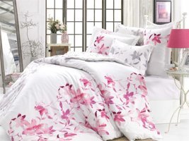 Hobby Pamuk Dört Mevsim 200 x 220 cm Çiçekli Çift Kişilik Nevresim Takımı Pembe