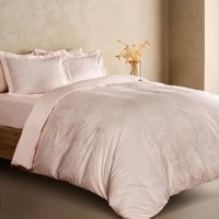 Marie Claire Pamuk Dört Mevsim 200 x 220 cm Yaprak Çift Kişilik Nevresim Takımı Pudra