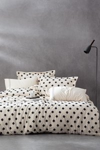Ecocotton Pamuk Dört Mevsim 200 x 220 cm Modern Çift Kişilik Nevresim Takımı Siyah