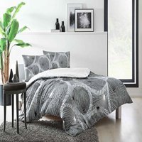 Taç Kışlık 200 x 220 cm Desenli Çift Kişilik Nevresim Takımı Gri