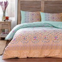 Özdilek Ranforce Kışlık 200 x 220 cm Geometrik Çift Kişilik Nevresim Takımı Yeşil