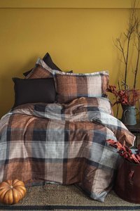 İssimo Home Pamuk Saten Dört Mevsim 200 x 220 cm Desenli Çift Kişilik Nevresim Takımı Çok Renkli