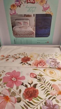 Taç Kışlık 200 x 220 cm Çiçekli Çift Kişilik Nevresim Takımı Beyaz