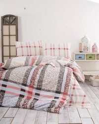Komfort Home Ranforce Dört Mevsim 200 x 220 cm Modern Çift Kişilik Nevresim Takımı Çok Renkli