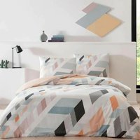 Taç Kışlık 160 x 220 cm Desenli Çift Kişilik Nevresim Takımı Çok Renkli