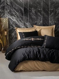 Cotton Box Saten Dört Mevsim 200 x 220 cm Modern Çift Kişilik Nevresim Takımı Sarı