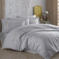 Hobby Pamuk Kışlık 200 x 220 cm Modern Çift Kişilik Nevresim Takımı Gri