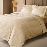 Marie Claire Pamuk Dört Mevsim 200 x 220 cm Desenli Çift Kişilik Nevresim Takımı Bej