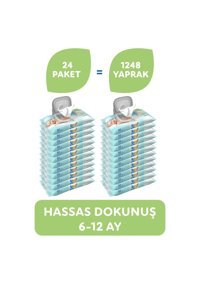 Uni Baby Hassas Dokunuş 52 Yaprak 24'lü Paket Islak Mendil