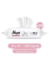 Sleepy Yenidoğan Devam 50 Yaprak 24'lü Paket Islak Mendil