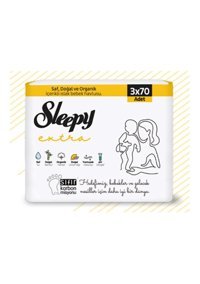 Sleepy Extra 70 Yaprak 3'lü Paket Islak Bebek Havlusu