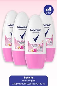 Rexona Sexy Bouquet Pudrasız Ter Önleyici Antiperspirant Roll-On Kadın Deodorant 4x50 ml