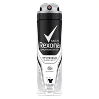 Rexona Men Invisible Black+White Pudrasız Ter Önleyici Antiperspirant Sprey Erkek Deodorant 150 ml