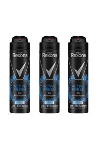 Rexona Active Fresh Cobalt Pudrasız Ter Önleyici Sprey Erkek Deodorant 3x150 ml
