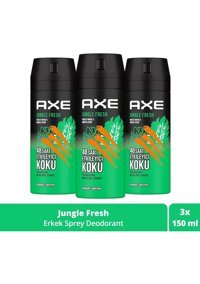 Axe Jungle Fresh Pudrasız Ter Önleyici Sprey Erkek Deodorant 3x150 ml